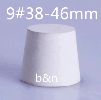 

9# 38-46mm Flask plug Tube laboratory test tube stopper The white rubber closing sealing plug