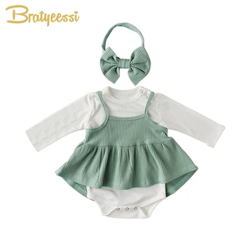 

Princess Baby Girl Romper Long Sleeve Jumpsuit Toddler Baby Girl Clothes for Birthday Baby Onesie Cotton Newborn Clothes 1 Set