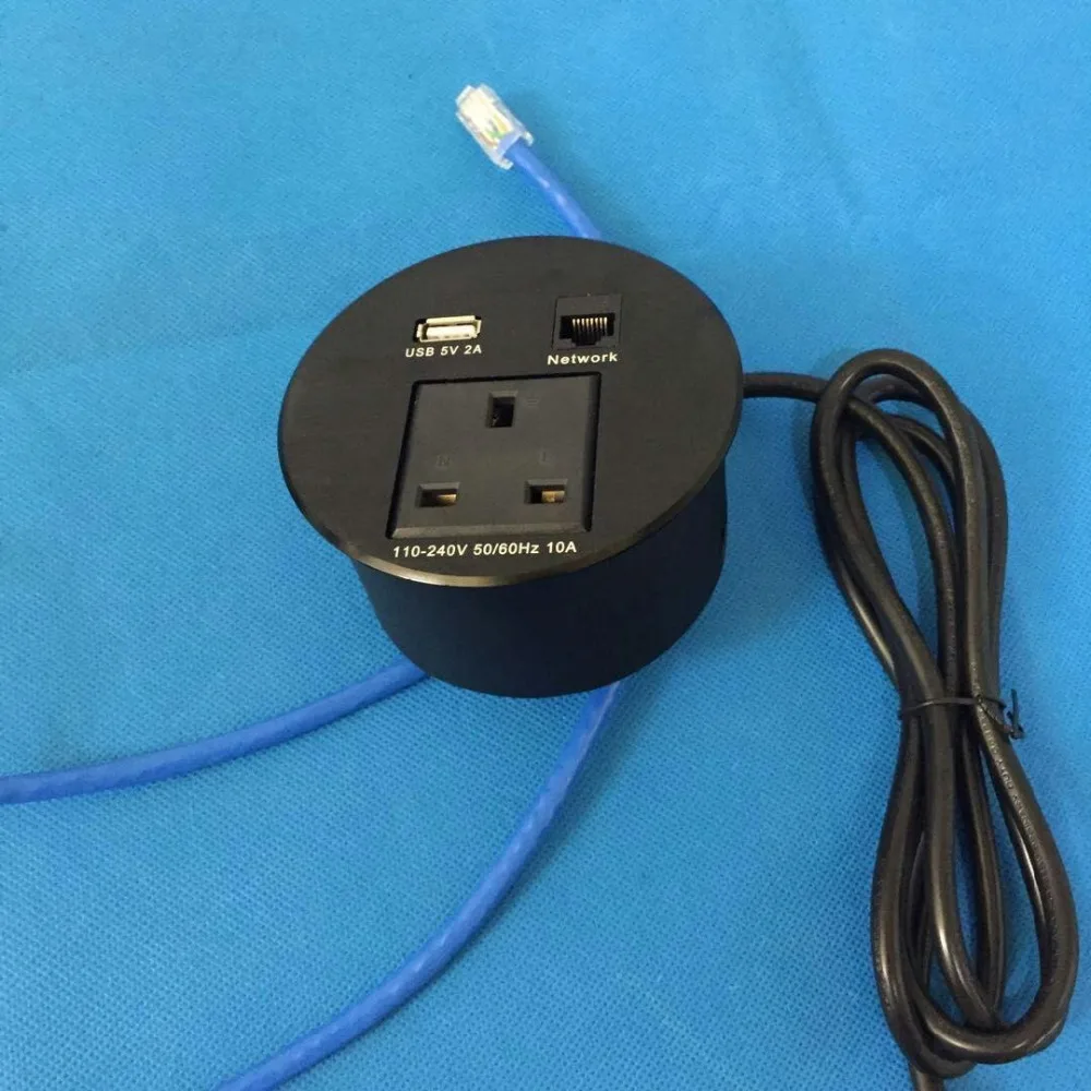 Круглый из алюминиевого сплава Великобритании мощность интернет/тел USB 3,0 высокоскоростной гладкий, минимальный дизайн