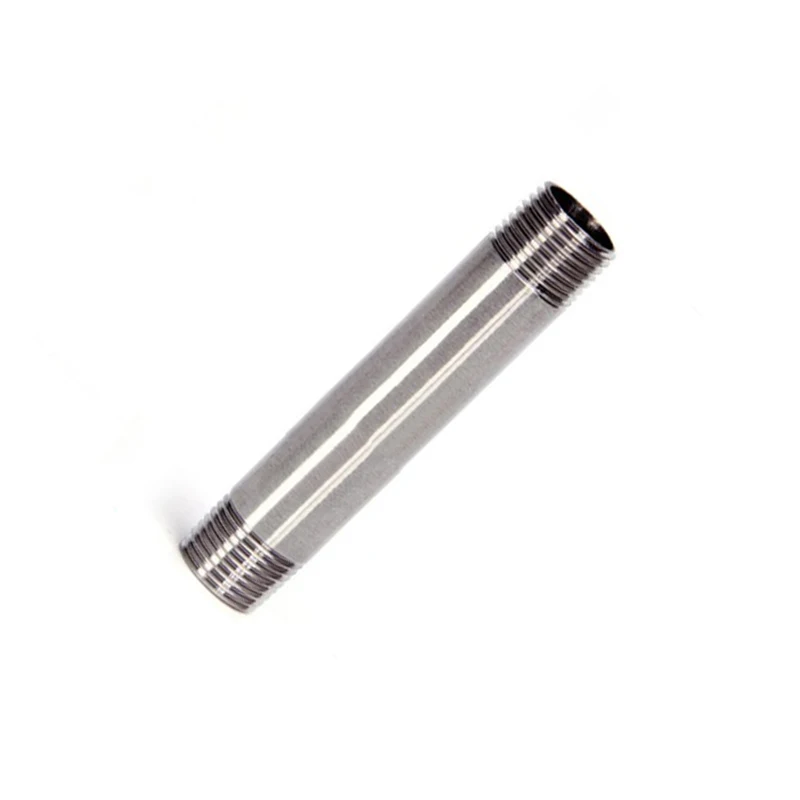 

1/2" BSP Male Thread Long Nipple 201 Stainless Steel Threaded Pipe Fitting Connector For Water Oil Air Length 100mm