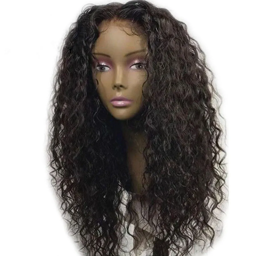 FANXITON, черные парики, кудрявые, синтетические волосы на кружеве, парик для черных женщин, 24 дюйма, Длинные Синтетические волосы, парики для косплея, парик для ушей на ухо