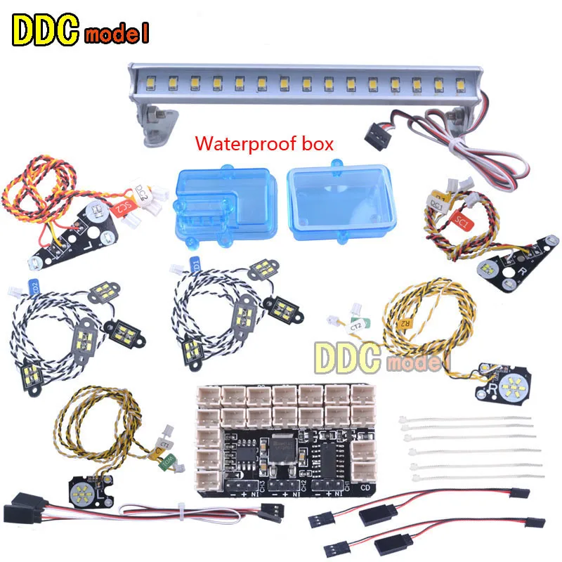 Skup Przednie tylne światła LED + zestaw reflektorów grupy IC dla gąsienica rc Trx4 części do zdalnie sterowanego samochodu DIY akcesoria do naprawy zamiennych