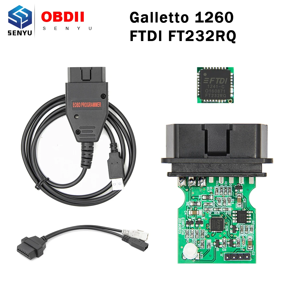 

Galletto 1260 with FTDI ECU Chip Tunning ECU Tuning programmer EOBD/OBD2/OBDII OBD OBD2 USB Car Diagnostic Auto Scanner Tool