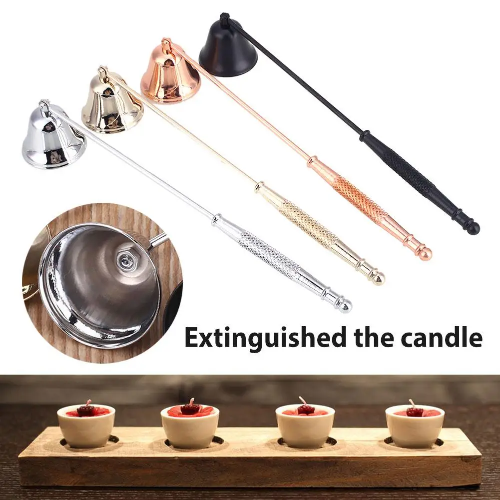 

Stainless Stee Convenient Candle Extinguisher Bell Shape Noble Candle Wick Trimmer Tools Candle Votive Candle