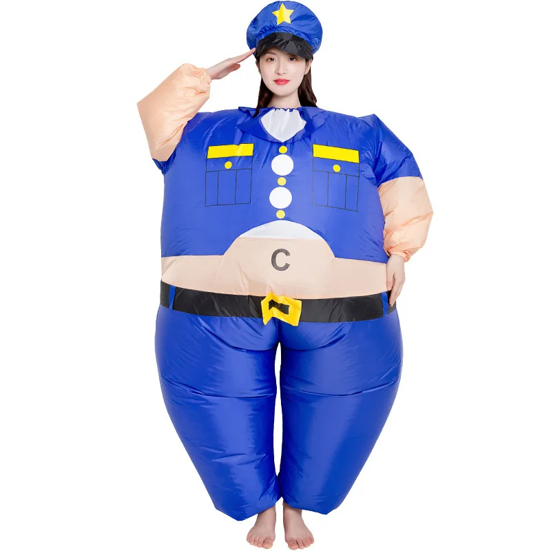 

Policemen Inflatable Costume For Adult Christmas/Halloween/Movie Make-up Party Novelty Toys Fancy Dress Up Cosplay Suits Outfit