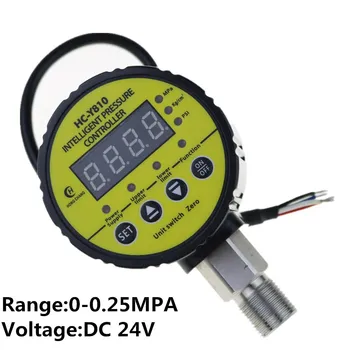 

DC24V Air Pressure Gauge Relay output Compressor Pressure Switch Digital 0-0.25Mpa