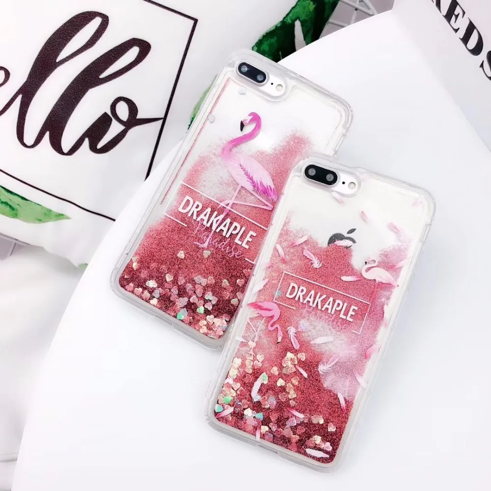 Стильный Забавный чехол для iphone 8 X XS MAX 7 6s plus с динамическим жидким зыбучим