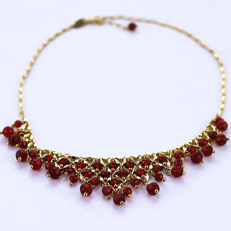 

Free shipping fashion new red acrylic ms party necklace pendant necklace