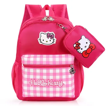

New KT cat 1-3 grade schoolbag kt backpack kindergarten girls shoulder bag weight reduction child pack free shipping