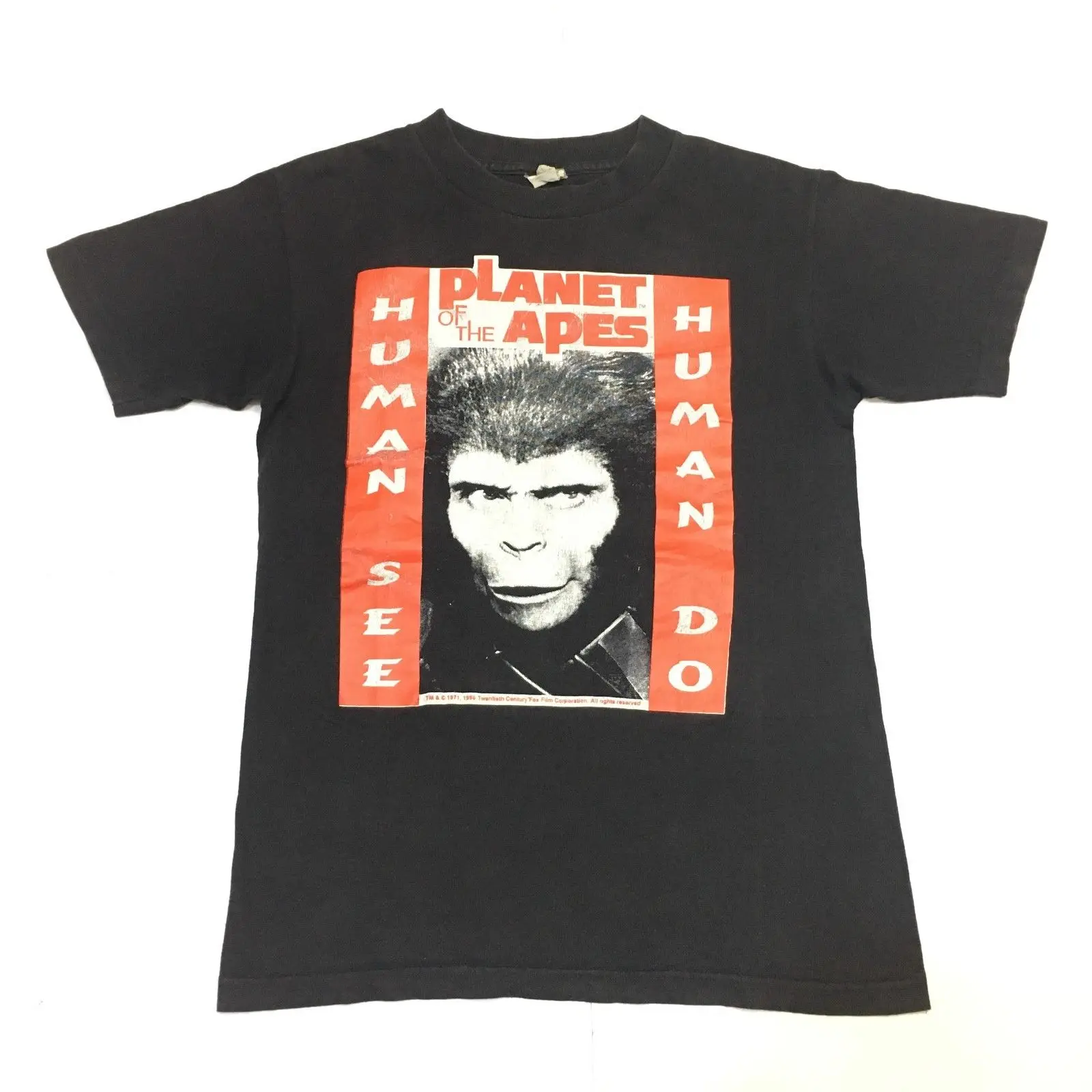 VINTAGE de los años 90 s de El planeta de los simios película PROMO camiseta 1996 MOSQUITOHEAD descuento caliente nueva camiseta top envío gratis divertido trump top