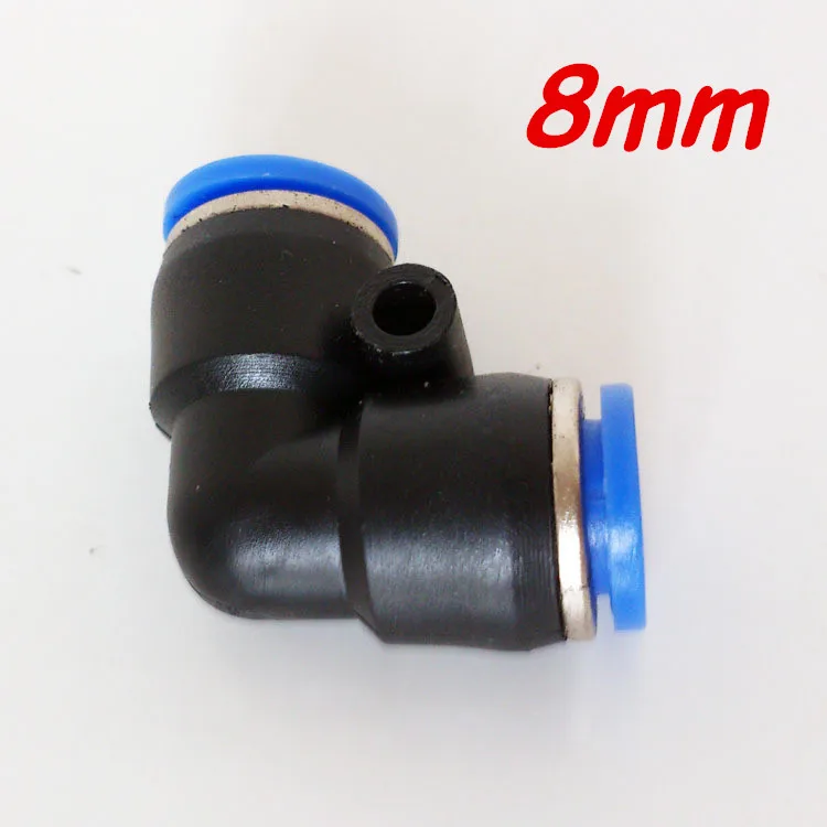 

50 шт 8 мм ID пневматические соединители Push in Elbow Fitting Equal L PV8