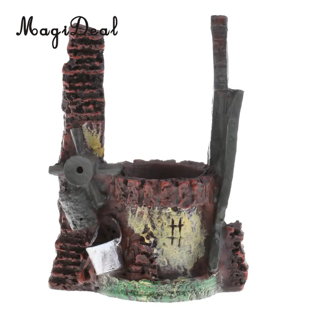 MagiDeal Sand Table Scene Dry Well Model Layout Landscape Scenery Scene for Diorama Garden Office Room Pub Decor