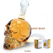 

Crystal Head Vodka Bottle Skull Head Bottles Creative Gothic Wine Vodka Decanter 125ML 350ML 550ML 1000ML 4 Sizes Drop Shipping