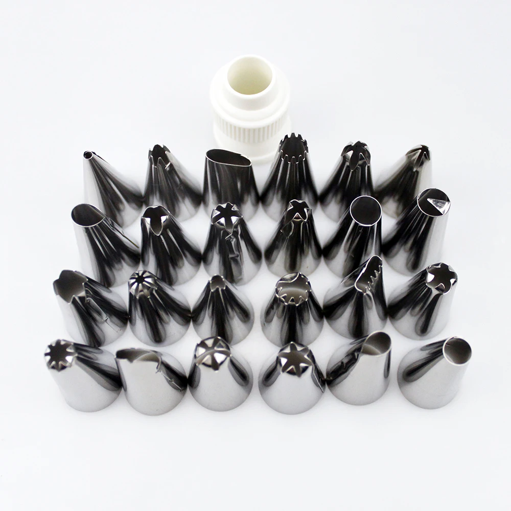 Cake Decorating Tip Sets for Home Cake shop DIY 24pcs Stainless steel
