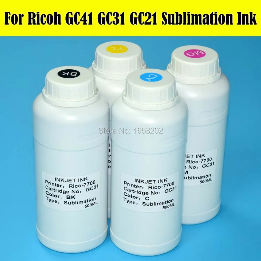 500 мл/уп. GC41 сублимационные чернила для Ricoh SG7100DN SG3100SF SG3100SNW SG2100N SG2100L SG2010L SG2010N SG3110