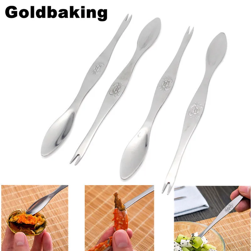 4 шт. кухонные морепродукты из нержавеющей стали|fork boots|fork combforks photos |