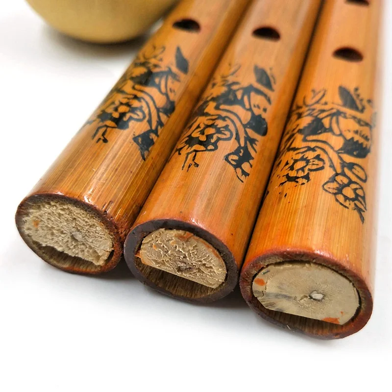 1 шт. Китайская традиционная 6 отверстий бамбуковая флейта Вертикальная флейта кларнет студенческий музыкальный инструмент деревянный цвет