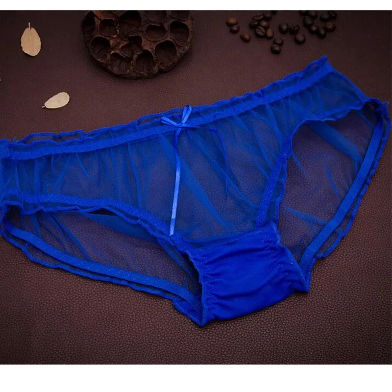 Women's Sexy Transparent Panties Low Waist Mesh Underwear Women Female Thongs Tanga Bragas Lingerie Hot Sale (7)