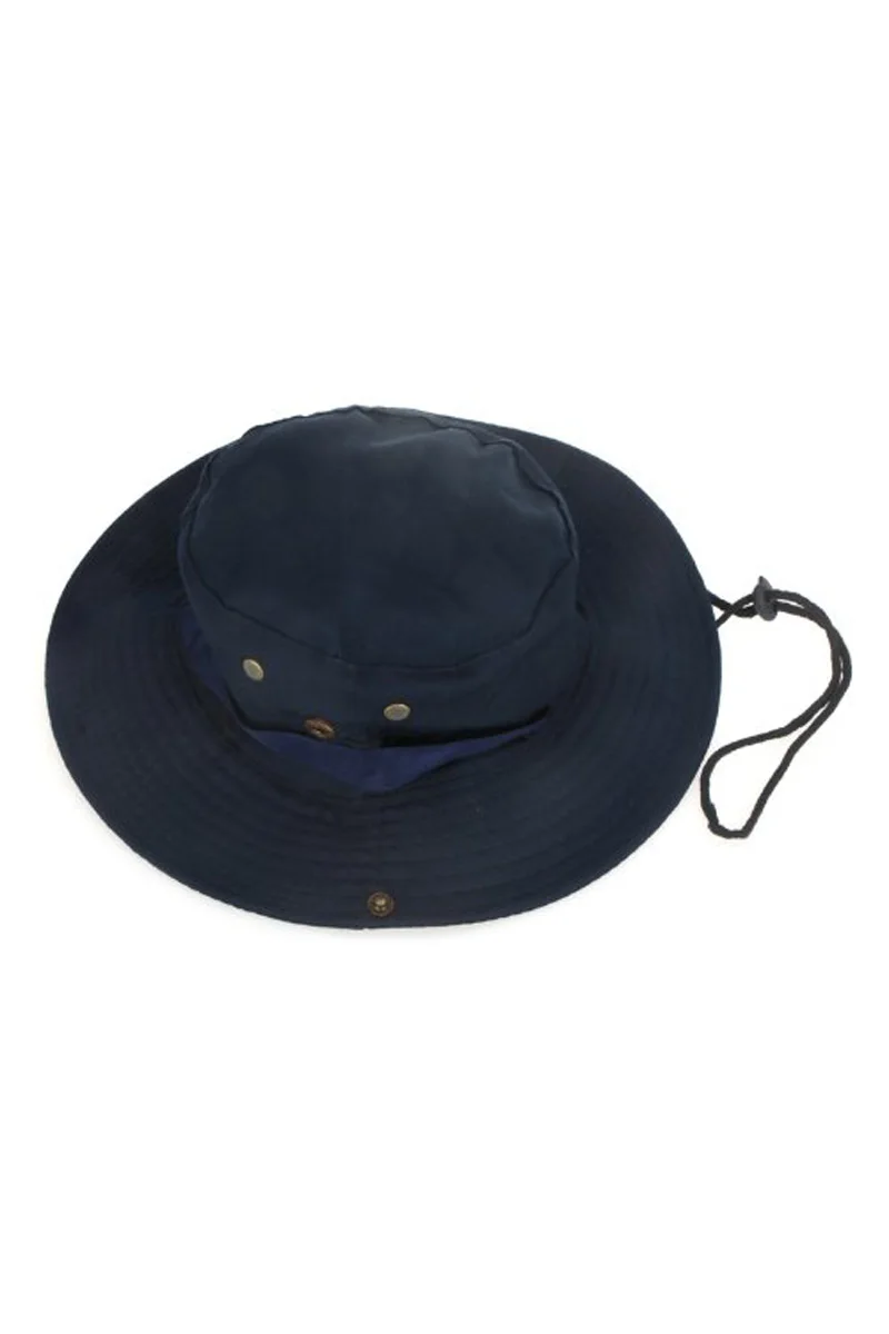 

New Sale Outdoor Fishing Camping Hiking Sun Cap Round Rim Men Women Hat Dark Blue