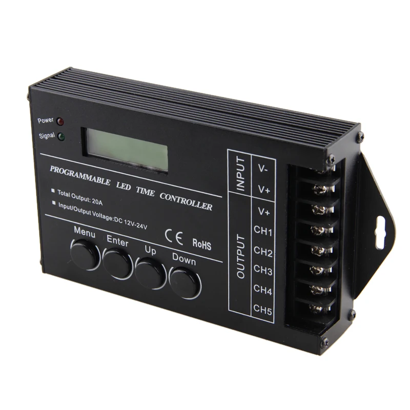 

TC420 Time programmable RGB LED Controller DC12V-24V 5Channel LED Timing dimmer