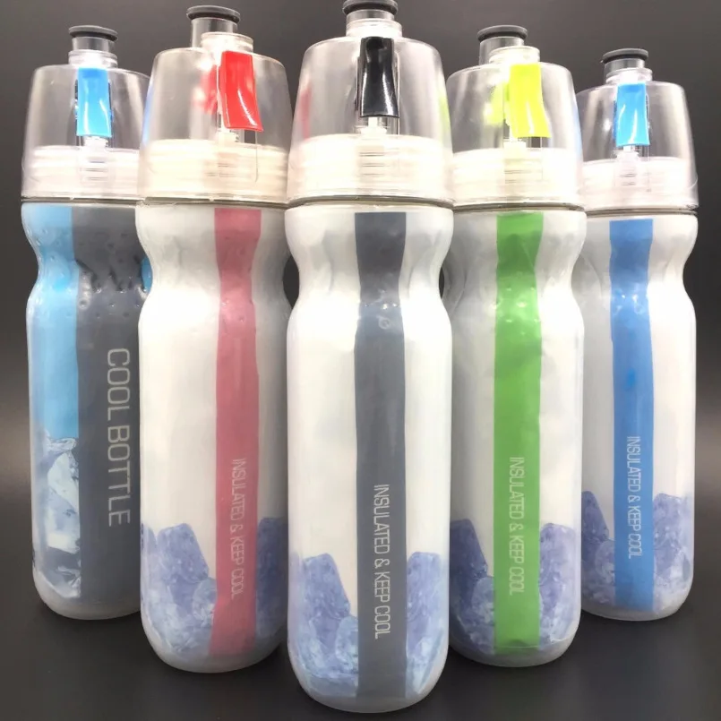 500ML Drinkware Water Bottle Double Deck Bottle With Straw Cold
