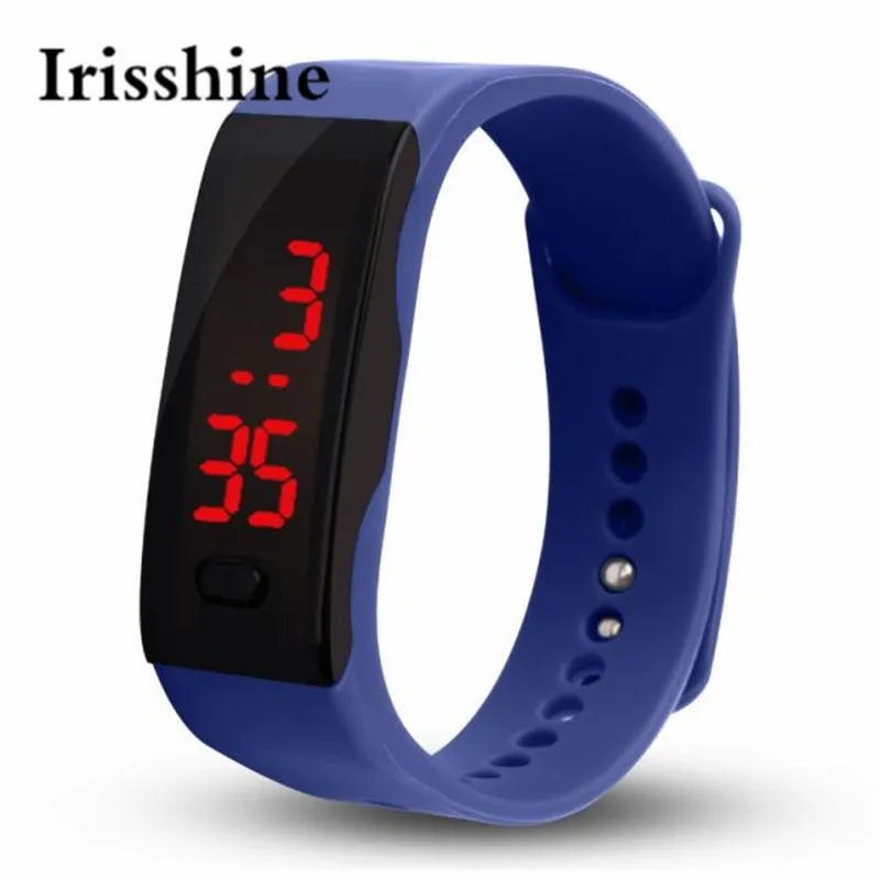 Irisshine i0568 brand luxury unsex watch clock Mens Womens Rubber LED Watch Date Sports Bracelet Digital Wrist Watch couple gift