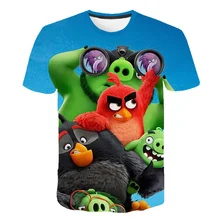 Новое поступление, футболка с 3D принтом птицы из фильма 2 Модная стильная футболка уличная одежда с птицами 2 футболки для мальчиков и девочек