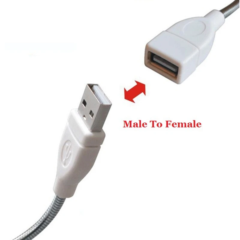 37 см Гибкий металлический USB Удлинительный провод к женскому удлинительному