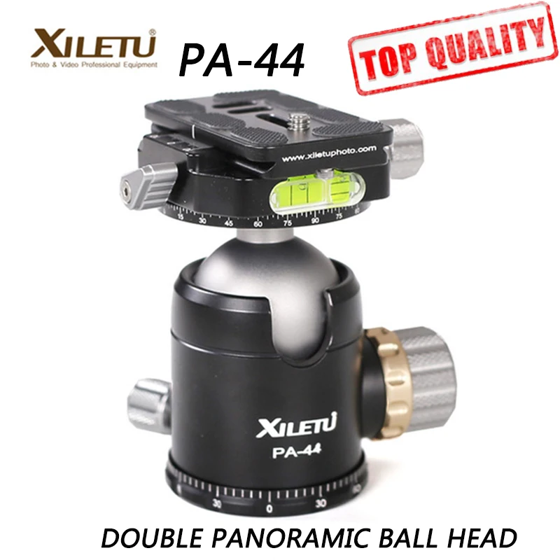 

PA-44 360degree Tripod Ball Head and Quick Release Plate interface 1/4 & 3/8 inch For Manfrotto Gitzo RRS Arca SWISS DSLR Camera