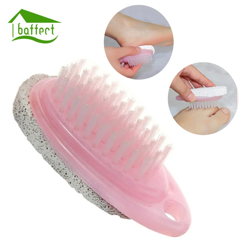Bath Double sided Massage Foot Brush Stone Feet Scrub Rubbing Brushes