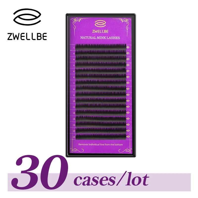 

30 Cases/Lot Eyelash Extension J/B/C/D Curl Individual Synthetic Mink False Eyelashes Extension Charming Make Up Tool