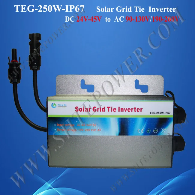 

DC 24-45v IP67 Waterproof 250W Grid Tie Solar Micro Inverter
