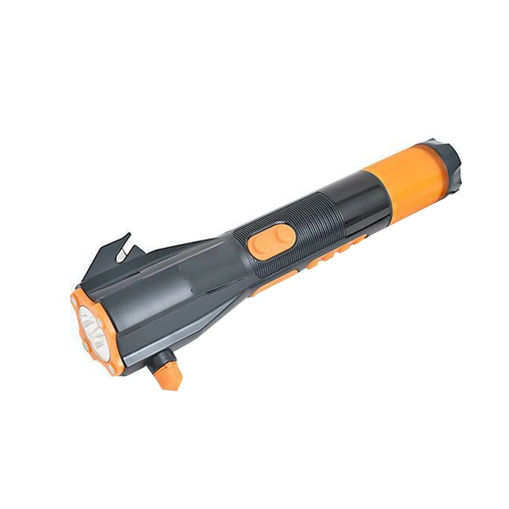 Emergency Dynamo Flashlight Car Emergency Hammer Cutter Compass Mobile