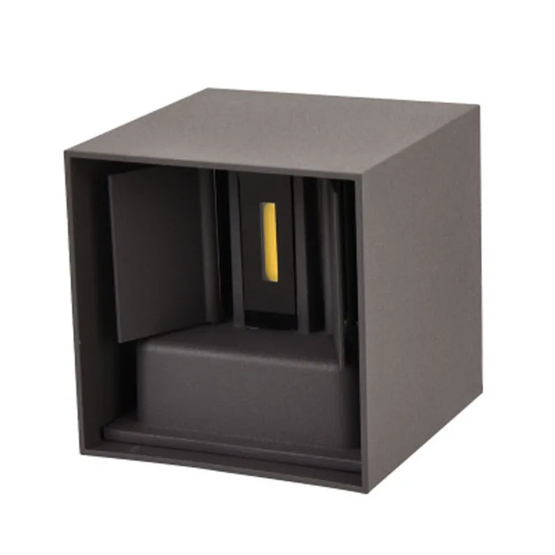 Aluminum outdoor wall lamp waterproof dimmable led wall lamp square round background wall lamp color light AC90~260V porch lamp