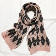 Модный детский клетчатый шарф новая детская одежда для мальчиков и девочек осень зима утепленная Имитация шерсти кашемир шарфы, длинный шарф