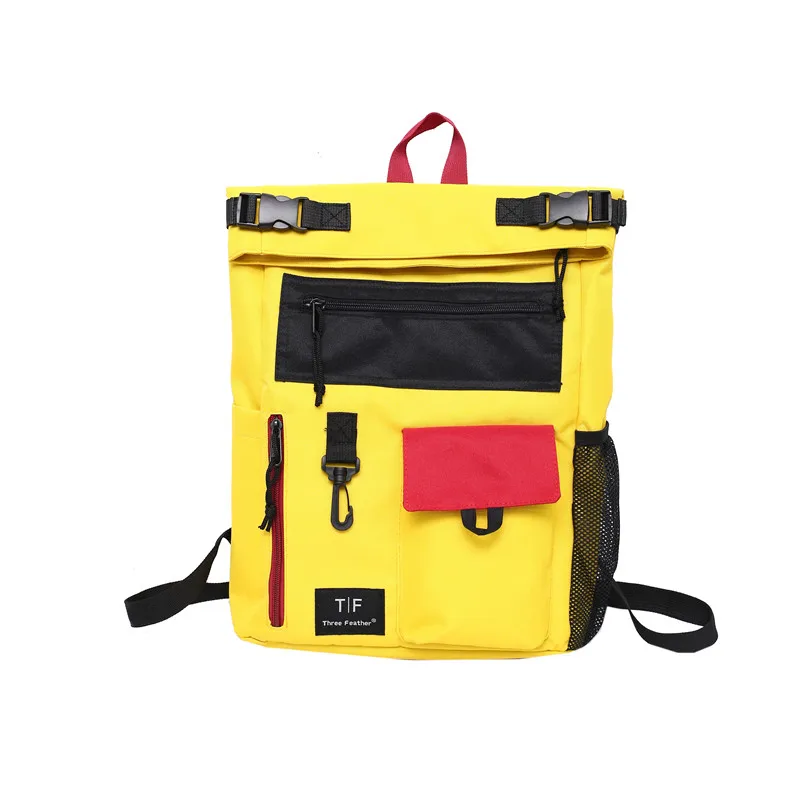 Крутой стильный рюкзак для женщин Оксфорд рюкзаки для девочек-подростков школьные сумки модные дорожные сумки через плечо рюкзак для кампуса Mochila - Цвет: Цвет: желтый