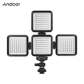 

Andoer W49S LED Video Light Fill Light Mini Interlock+3pcs W49 LED Video Light + Rotatable Shoe Mount Adapter for DSLR Cameras