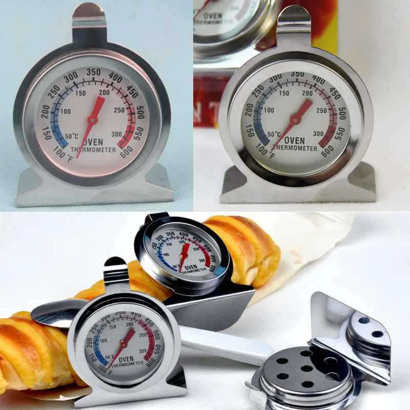 

1Pcs Food Meat Temperature Stand Up Dial Oven Thermometer Stainless Steel Gauge Gage Large Diameter Dial Kitchen Baking Supplies