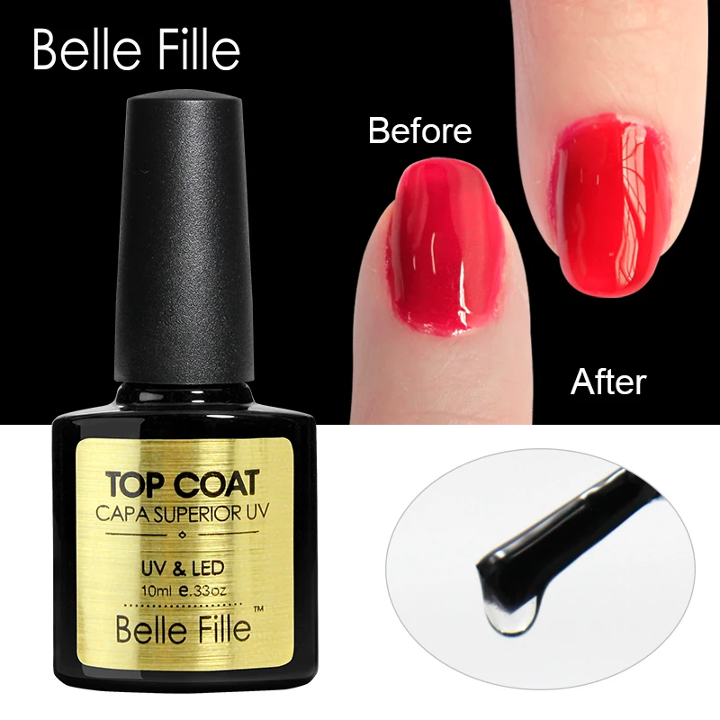 spesifikasi Belle FILLE Dasar dan Top Coat Gel Cat Kuku UV 10 Ml Transparan Rendam Off Primer Gel Polandia Gel Lacquer kuku Seni Manikur Harga Belle FILLE Dasar dan Top Coat Gel Cat Kuku UV 10 Ml Transparan Rendam Off Primer Gel Polandia Gel Lacquer kuku Seni Manikur