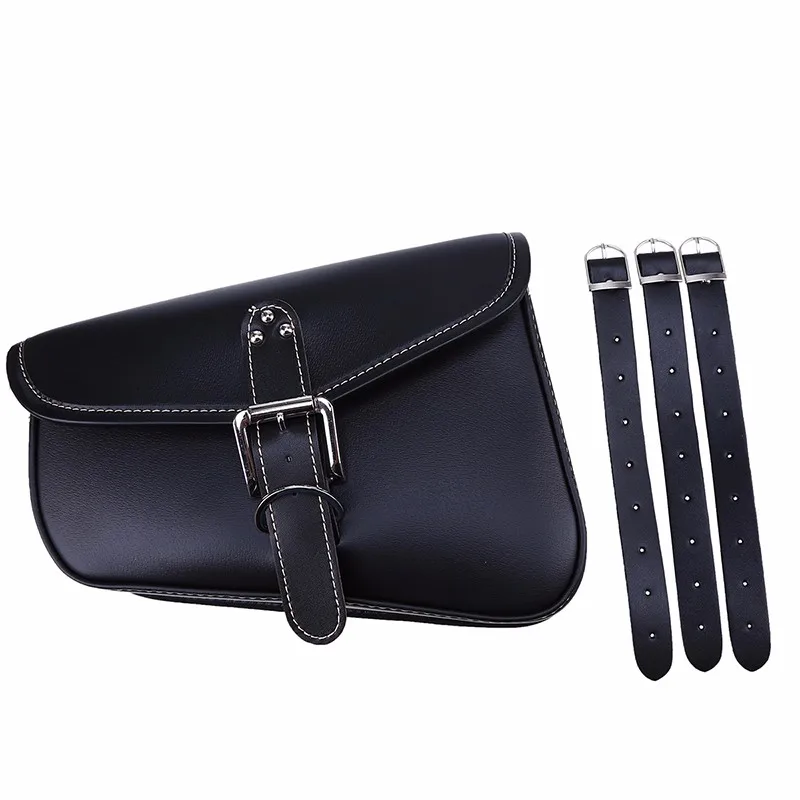 Bolsa de Sela da Motocicleta Couro do Plutônio Armazenamento para Harley Moto ao ar Possbay Lado Bagsblack Ferramenta Bolsa Ferro 883 Sportster 1200 Bolso Livre 4 Baú p motos