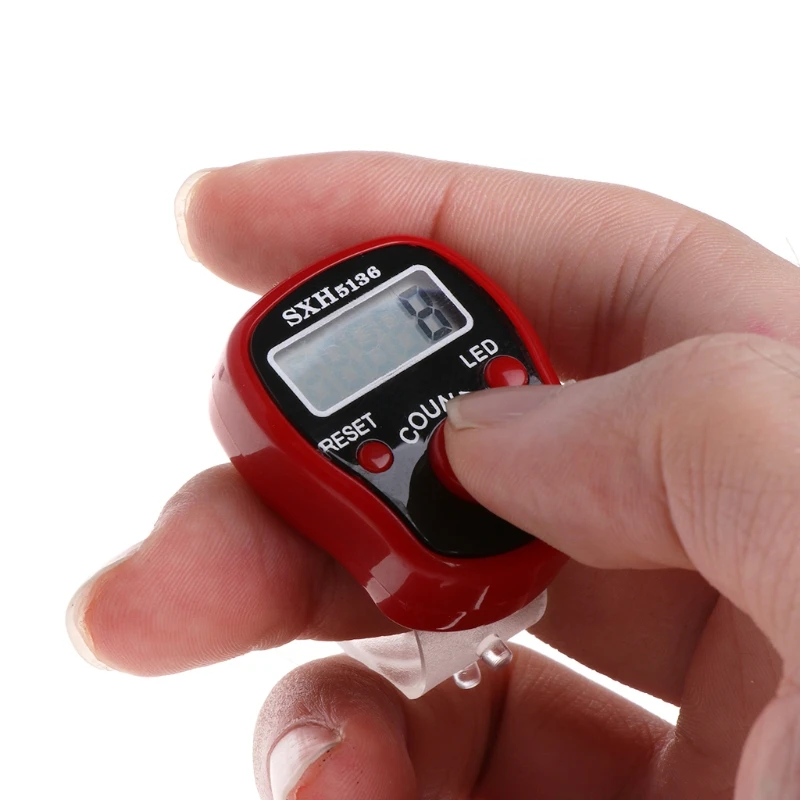 

Mini 5 Digit LCD Digital Display Finger Hand Ring Tally Counter Golf Sport Universal