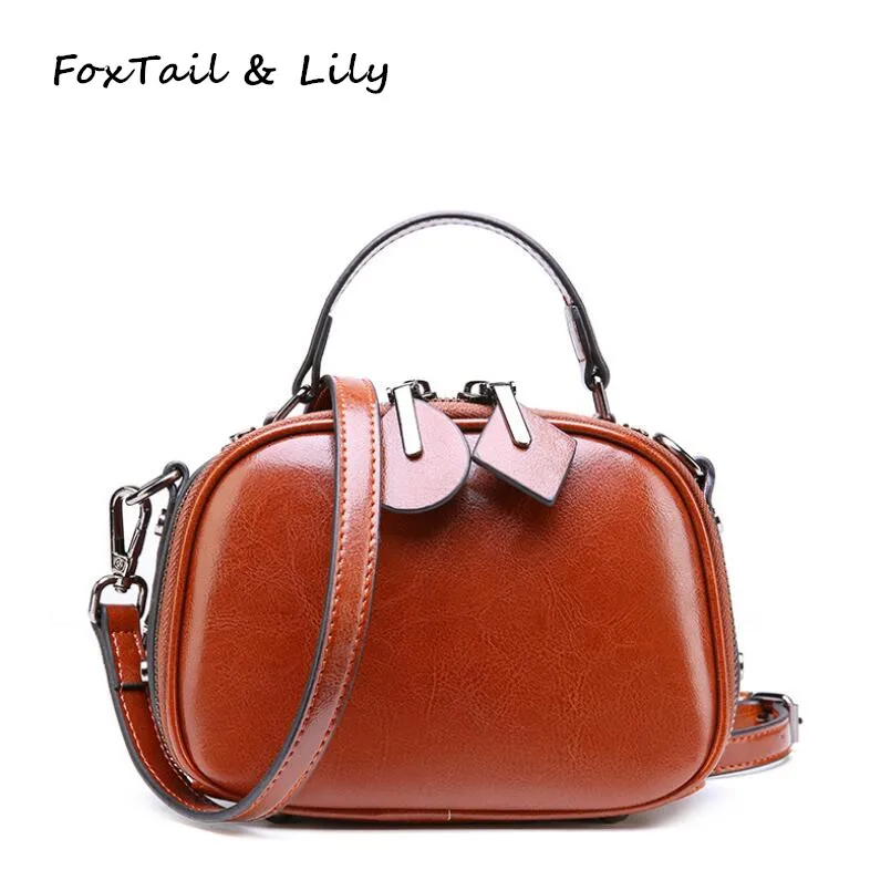 FoxTail & Lily женские модные сумки через плечо асимметричная молния натуральная кожа