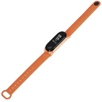 

TPE Strap Bracelet Band Wriststrap Belt with Metal Case for Xiaomi Mi Band 3 -Drop
