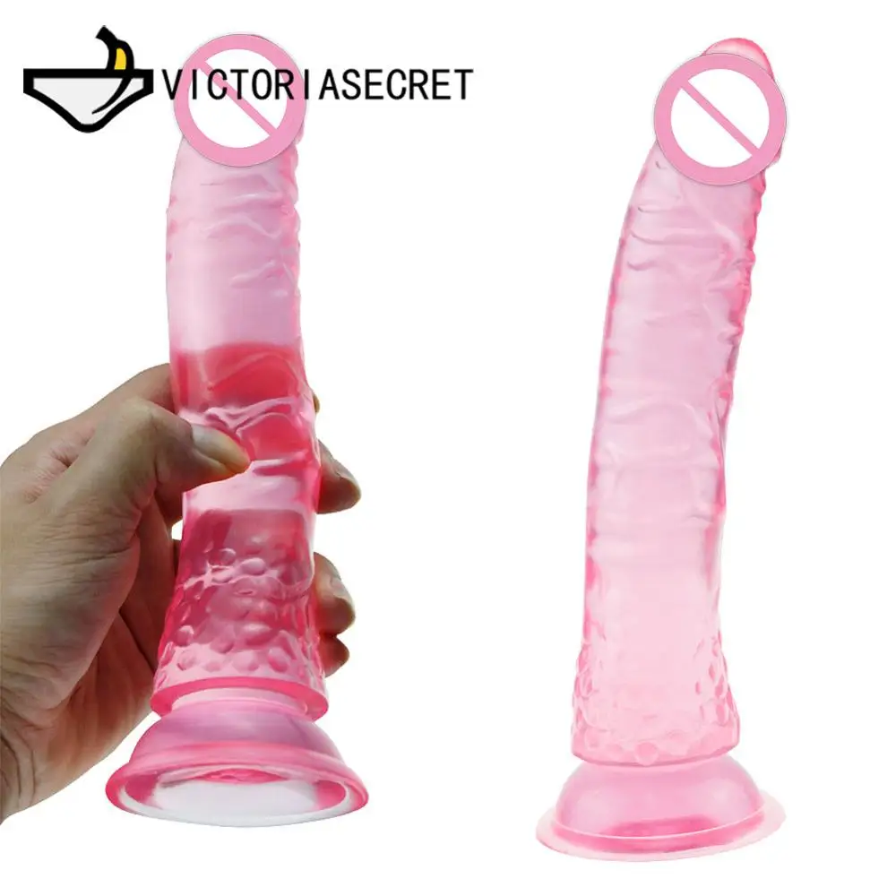 Erotic Soft Jelly Dildo Penis Bullet Cock Penis Adult Toys Anal Butt Sex Toy Strong Suction Cup Male Dick Toy For Falos Sex Shop