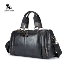 LAOSHIZI сумка из натуральной кожи, мужские дорожные сумки, большая вместительность, большая спортивная сумка для багажа, кожаная дорожная сумка, сумка для выходных