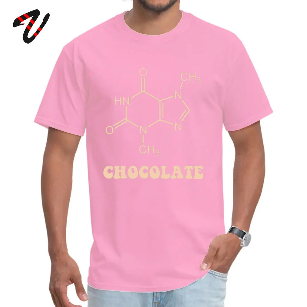 Scientific Chocolate Element Theobromine Molecule 2018 Student T Shirt O-Neck Short Sleeve 100% Cotton Tops Shirts Tops T Shirt Scientific Chocolate Element Theobromine Molecule20454 pink