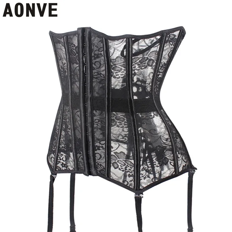 Corset Sexy Gothic Clothing Underbust Bustiers Lace Slimming Sheath Corsage Modeling Strap Waist Bodice for Women Plus Size