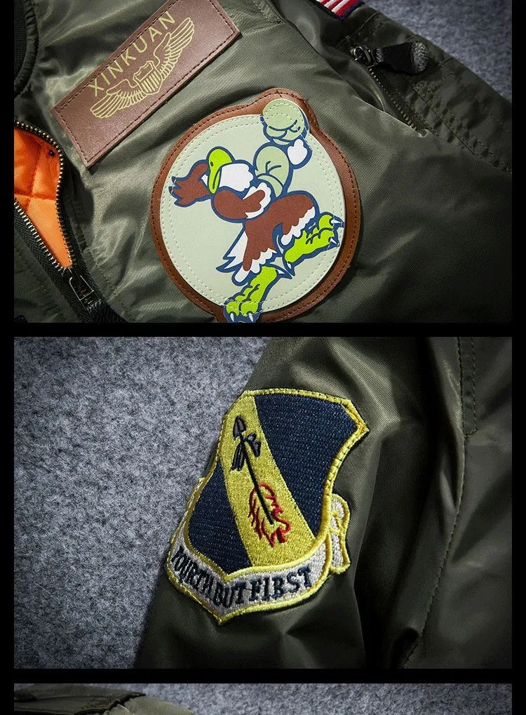 Осенняя Новинка, мужская одежда США, вышитый значок MA1, пилот, летная куртка-бомбер, пальто letterman, Университетская, тонкая, утепленная, верхняя одежда