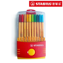 STABILO 88 цветная гелевая ручка для письма Stabilo Fineliner фломастер Art маркер эскизная ручка 0,4 мм Paperlaria 20 штук