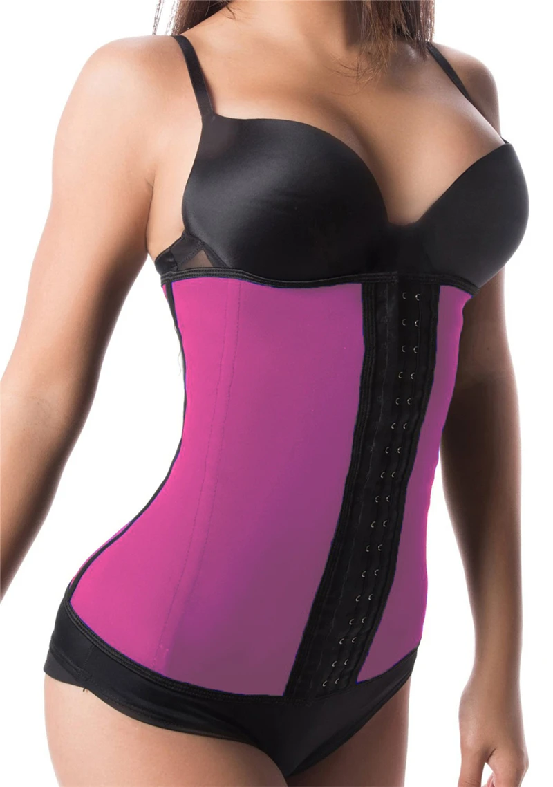 

FLORATA S-3XL Rubble Waist Cincher Steel Boned Waist Trainer Corset Underwear Slimming Body Shaper Shapewear Modeling Strap